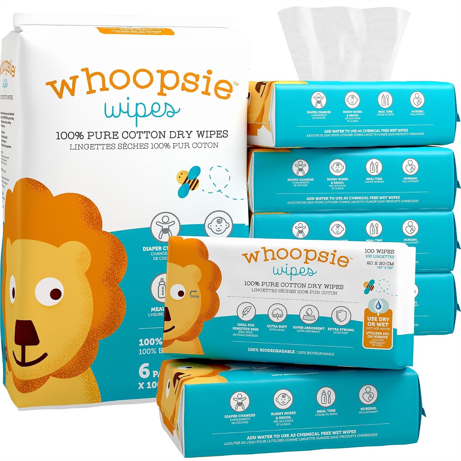 Baby Products For Dry Skin - 100% Pure Cotton Dry Baby Wipes