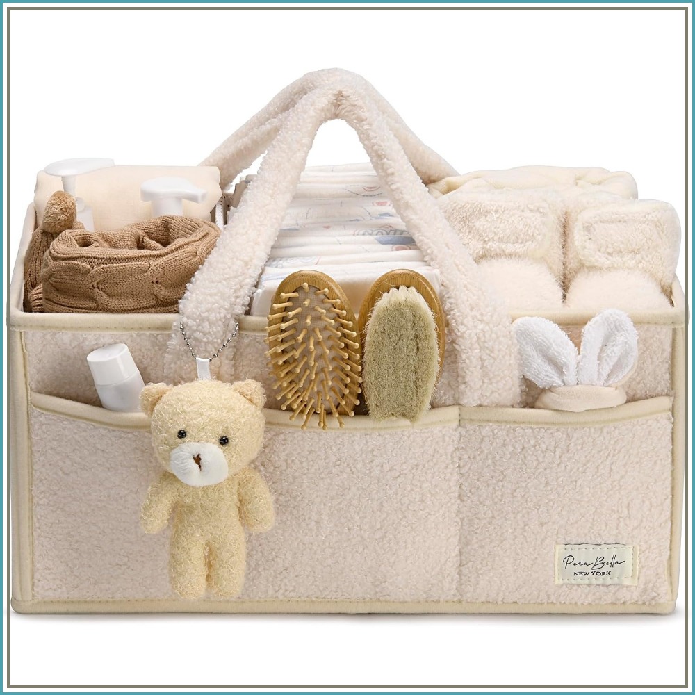 Baby Products Gift Baskets - Baby Diaper Caddy Organizer with Handle,