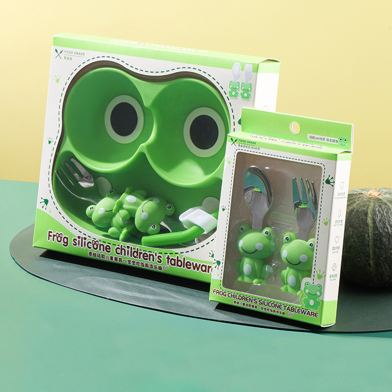 Baby Led Weaning Set - Children's Silicon Glue Dish Babies In