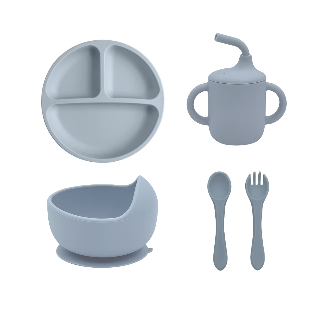 Baby Led Weaning Set - 5pcs Silicone Baby Feeding Set BPA