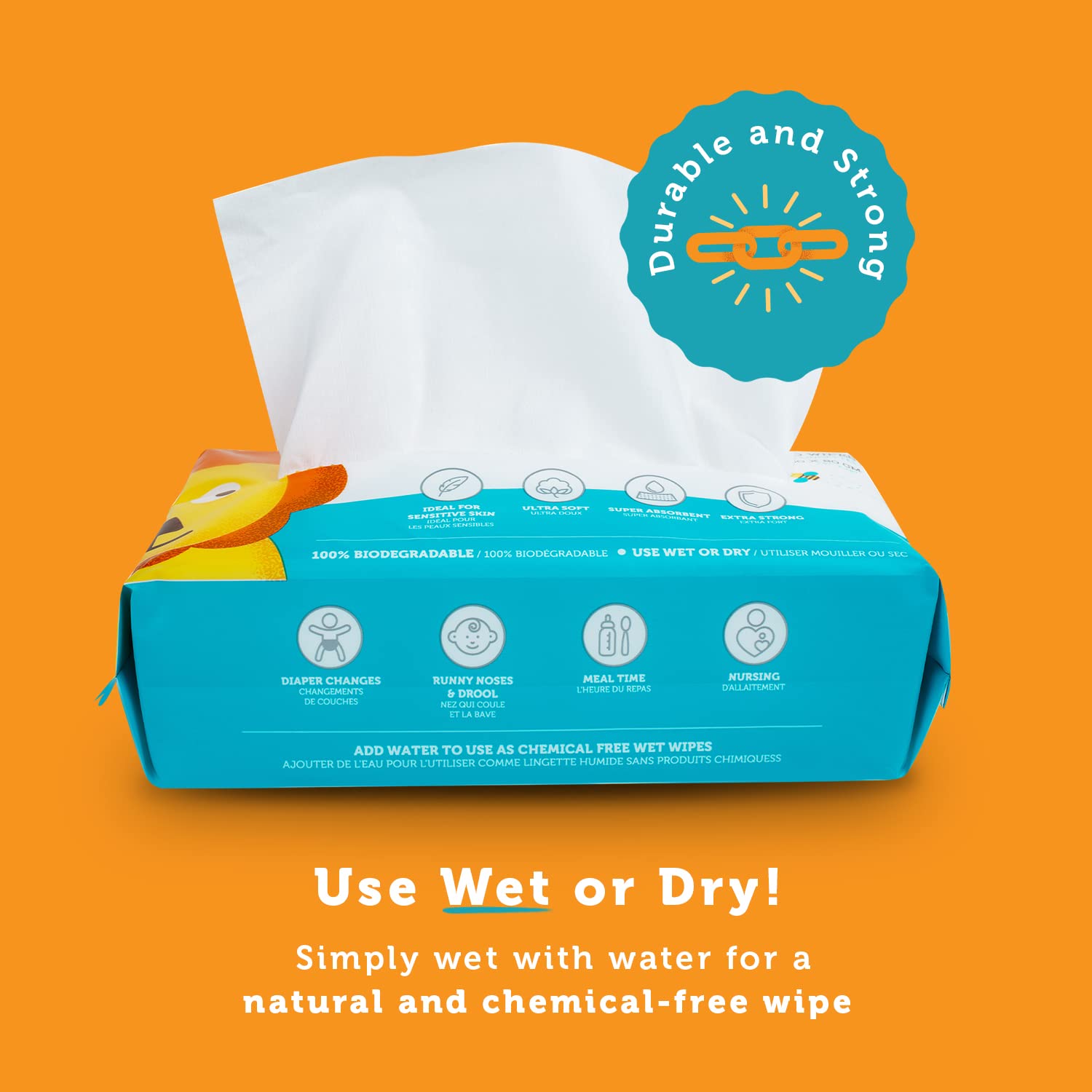 100% Pure Cotton Dry Baby Wipe - Baby Products For Dry Skin บทวิจารณ์และราคา