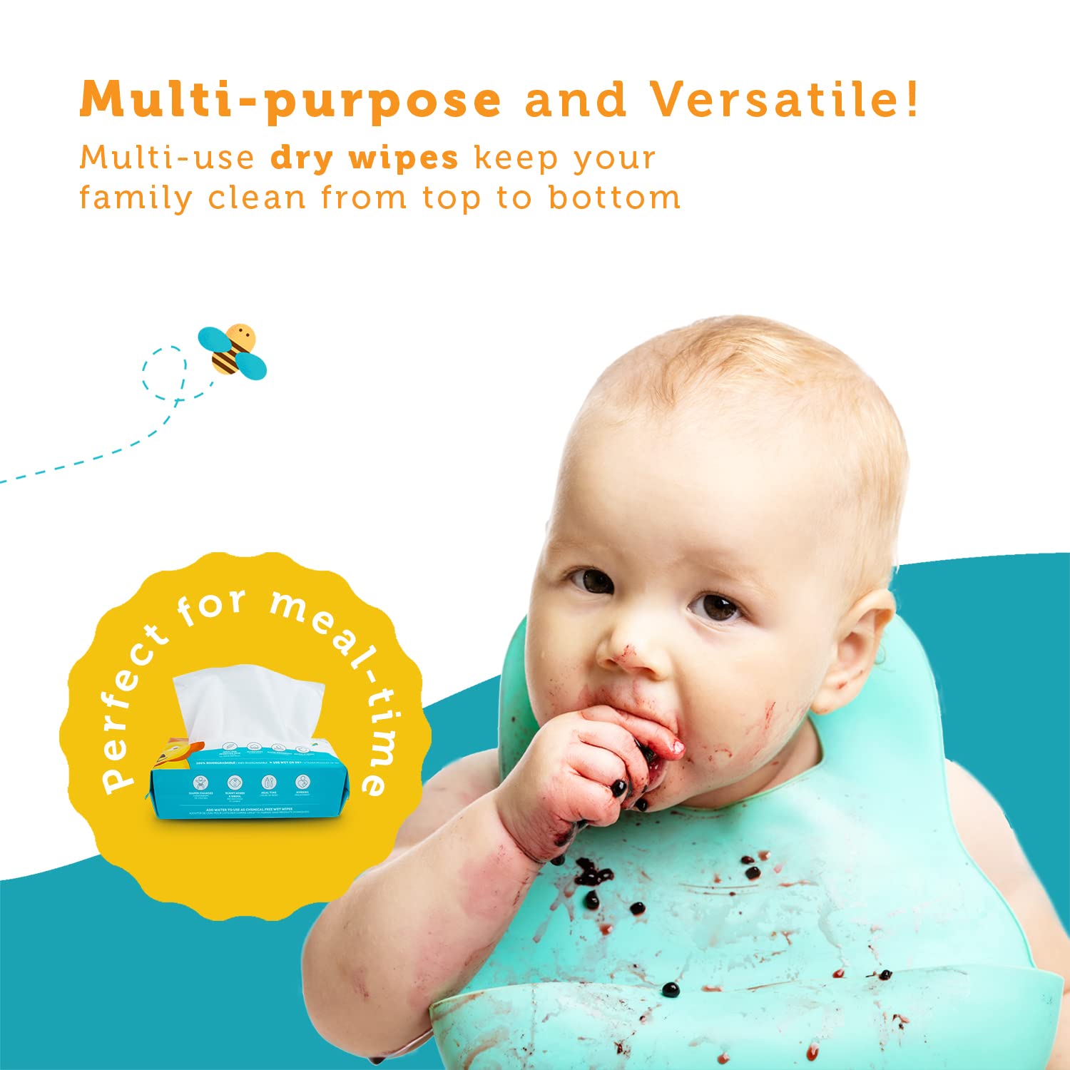 100% Pure Cotton Dry Baby Wipe - Baby Products For Dry Skin บทวิจารณ์และราคา