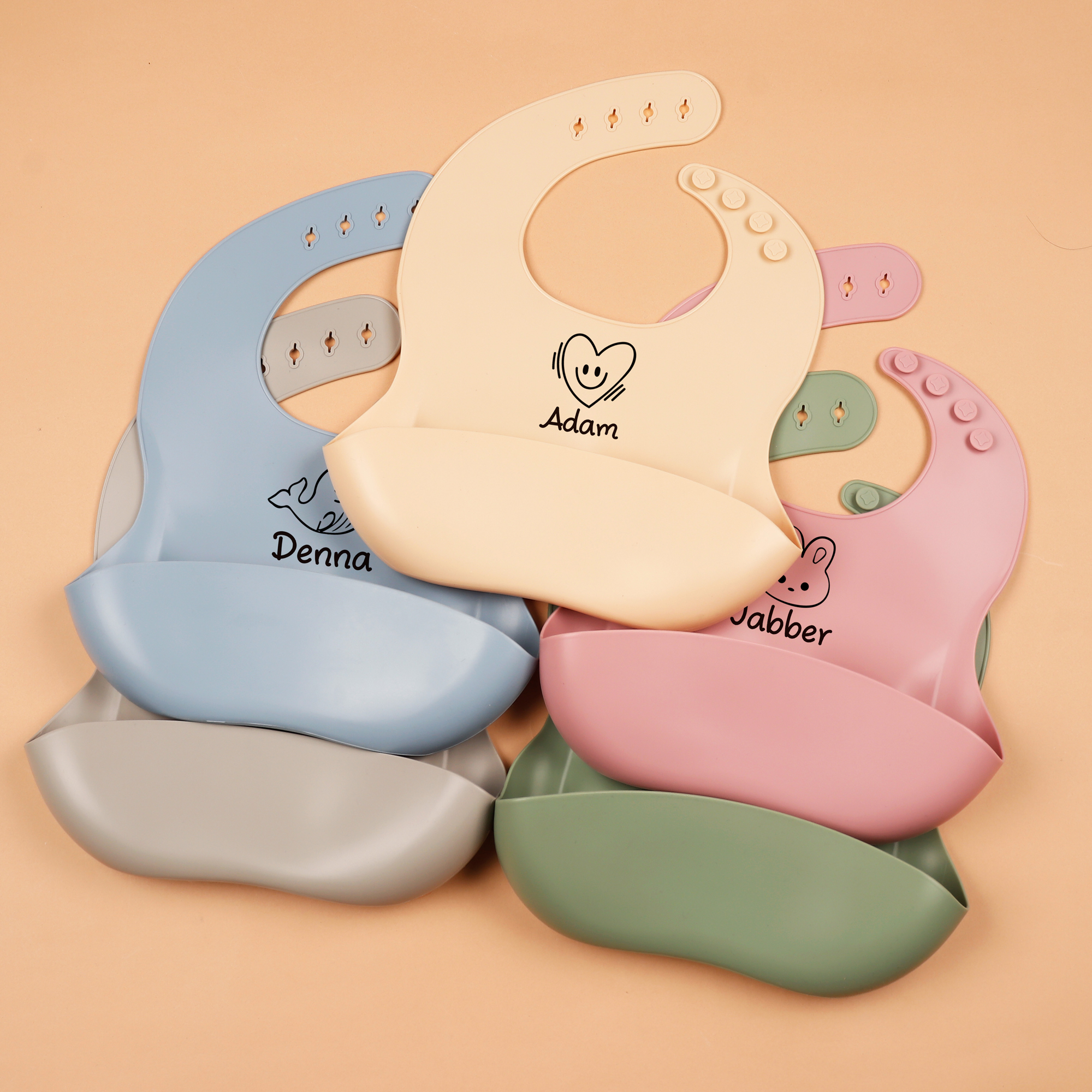 1pc Personalized Bib, Custom B - Silicone Baby Bibs บทวิจารณ์และราคา