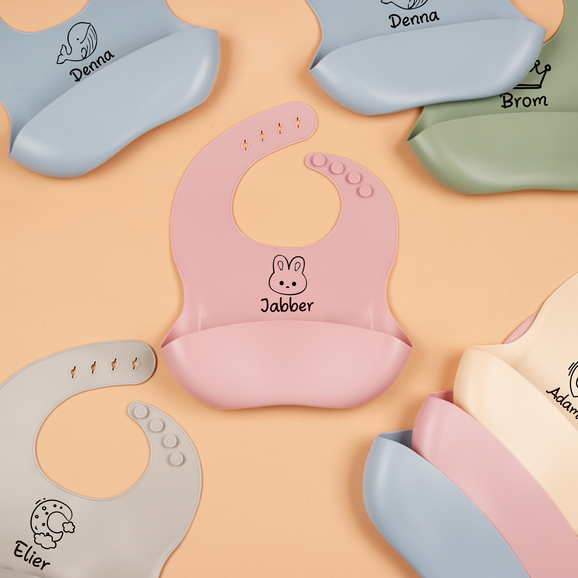 1pc Personalized Bib, Custom B - Silicone Baby Bibs บทวิจารณ์และราคา