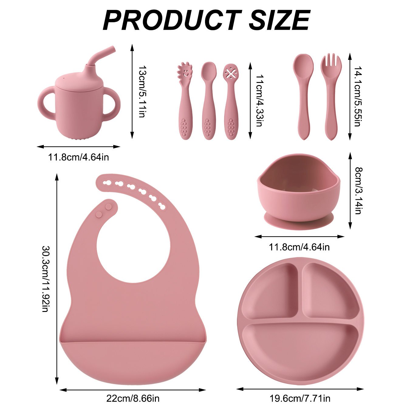 9PCS Silicone Baby Feeding Set - Baby Led Weaning Set บทวิจารณ์และราคา