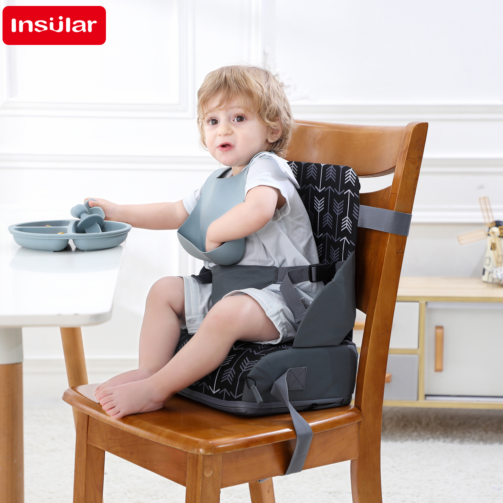 INSULAR Portable Foldable Anti - Baby High Chair Booster บทวิจารณ์และราคา