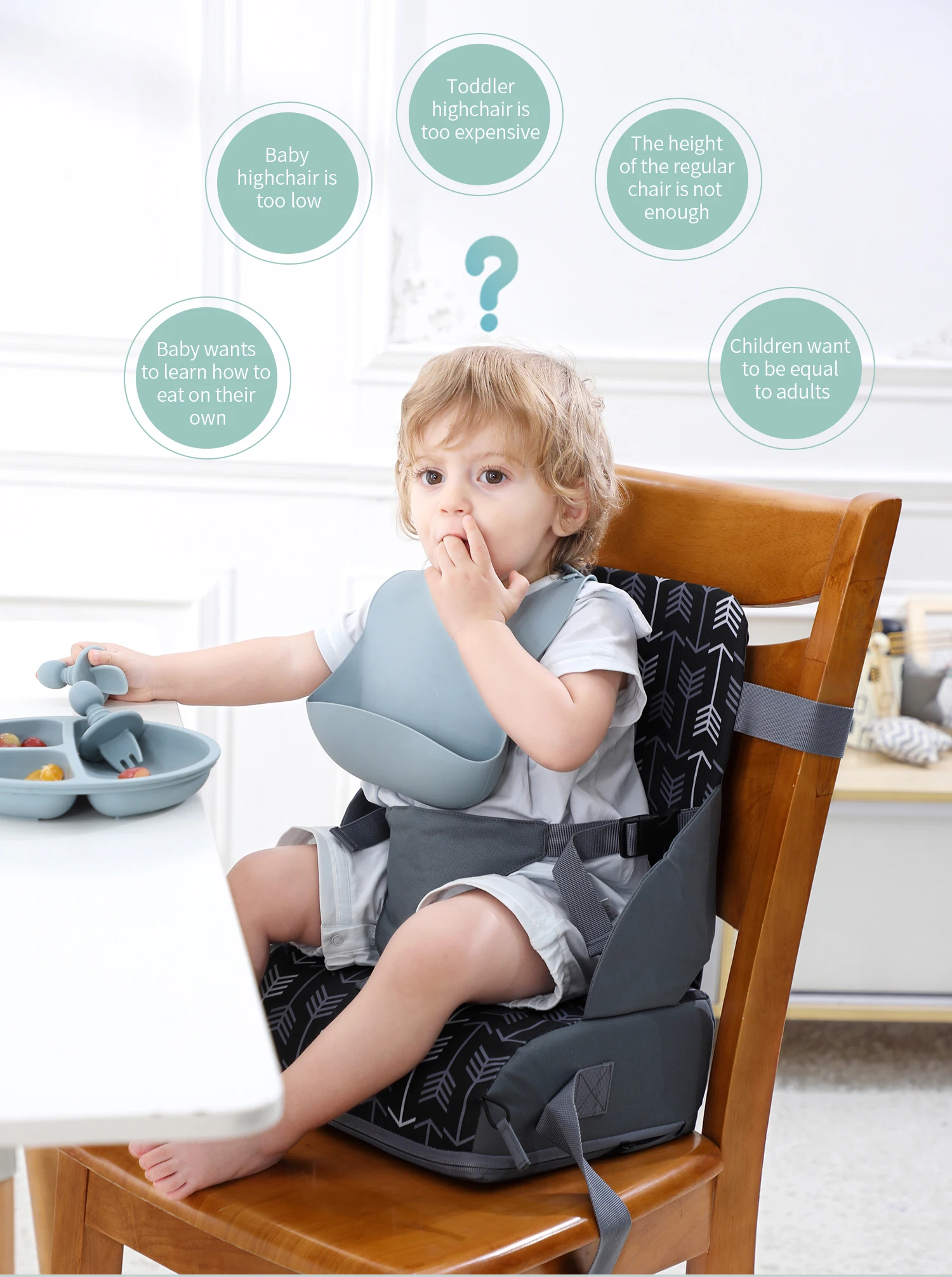 INSULAR Portable Foldable Anti - Baby High Chair Booster บทวิจารณ์และราคา