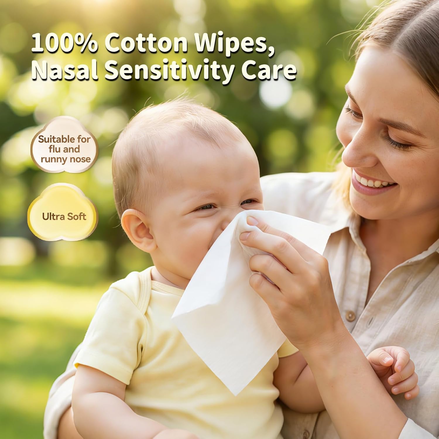 100% Cotton Dry Wipes for Baby - Baby Products For Dry Skin บทวิจารณ์และราคา