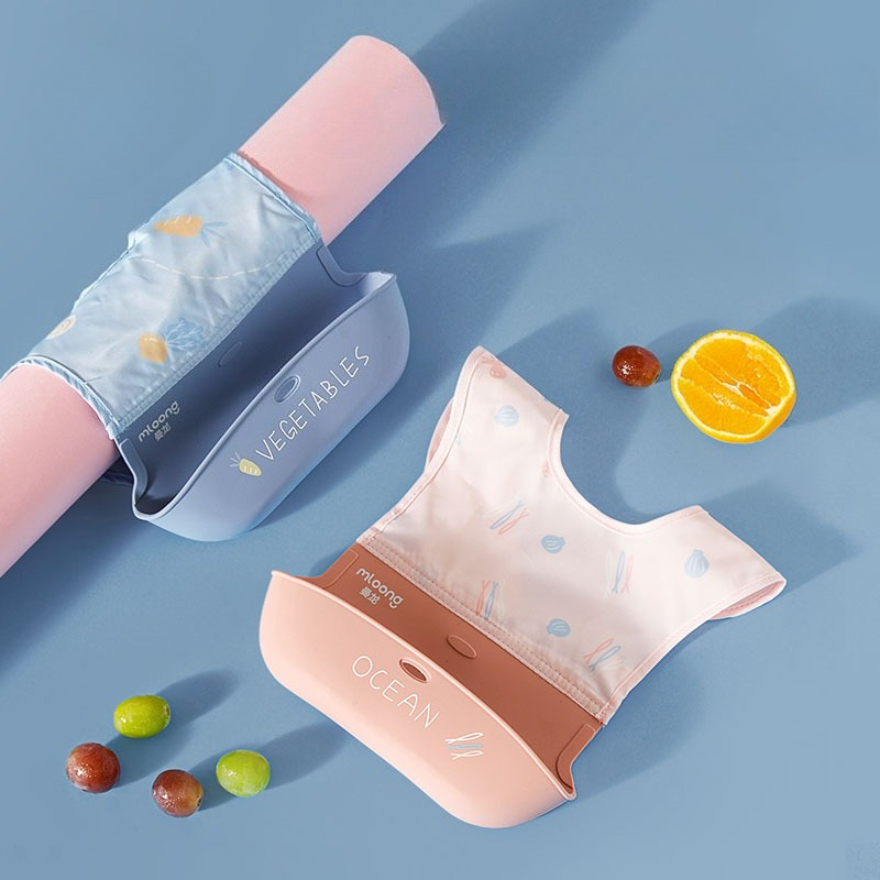 Children's Waterproof Bib Baby - Silicone Baby Bibs บทวิจารณ์และราคา
