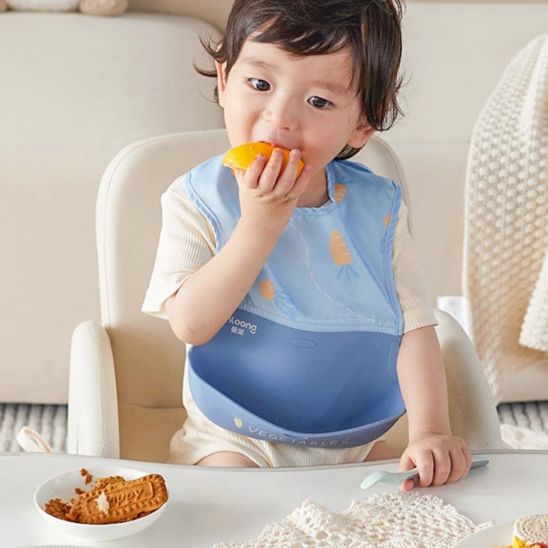 Children's Waterproof Bib Baby - Silicone Baby Bibs บทวิจารณ์และราคา