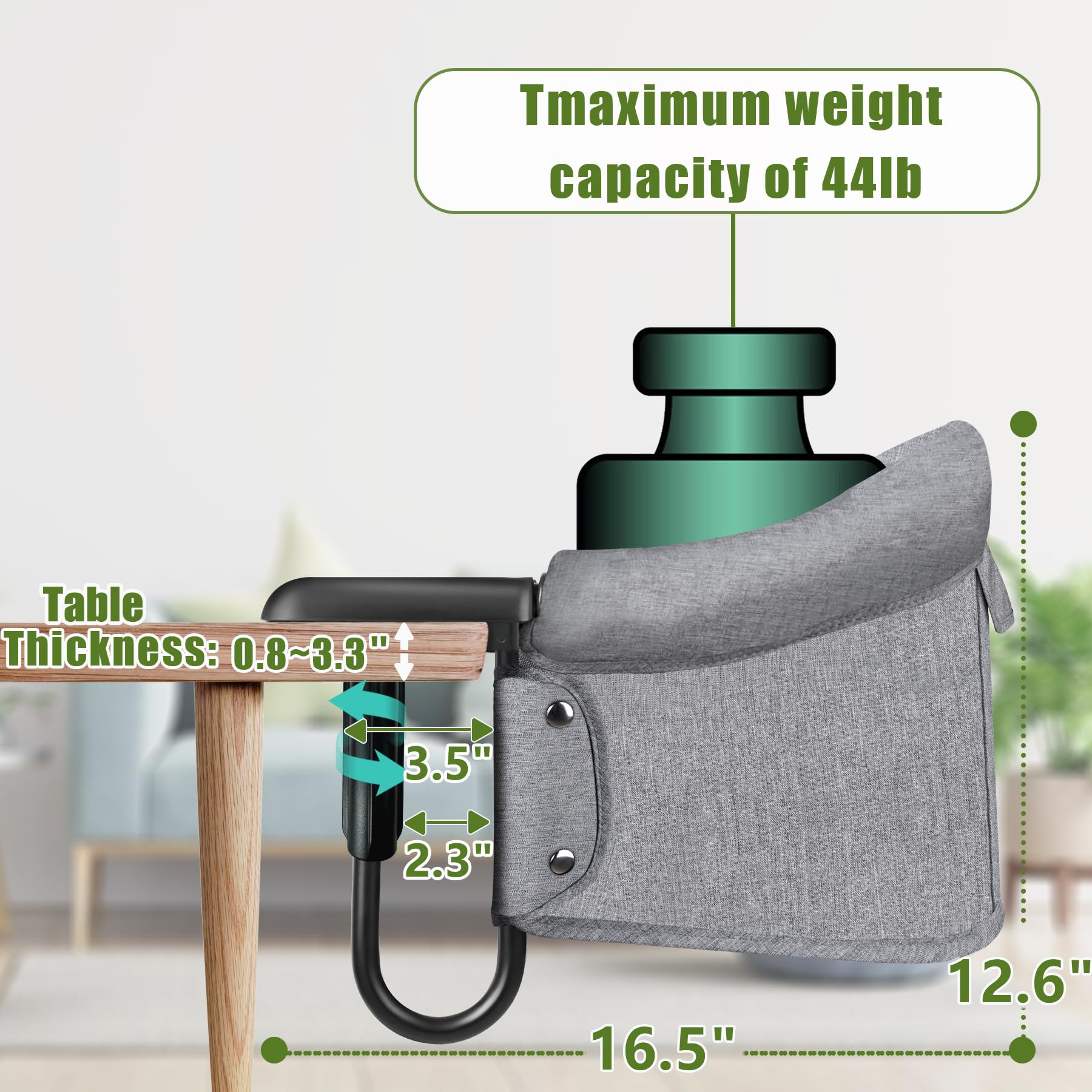Hook-On Chair Fold-Flat Storag - Baby High Chair Booster บทวิจารณ์และราคา