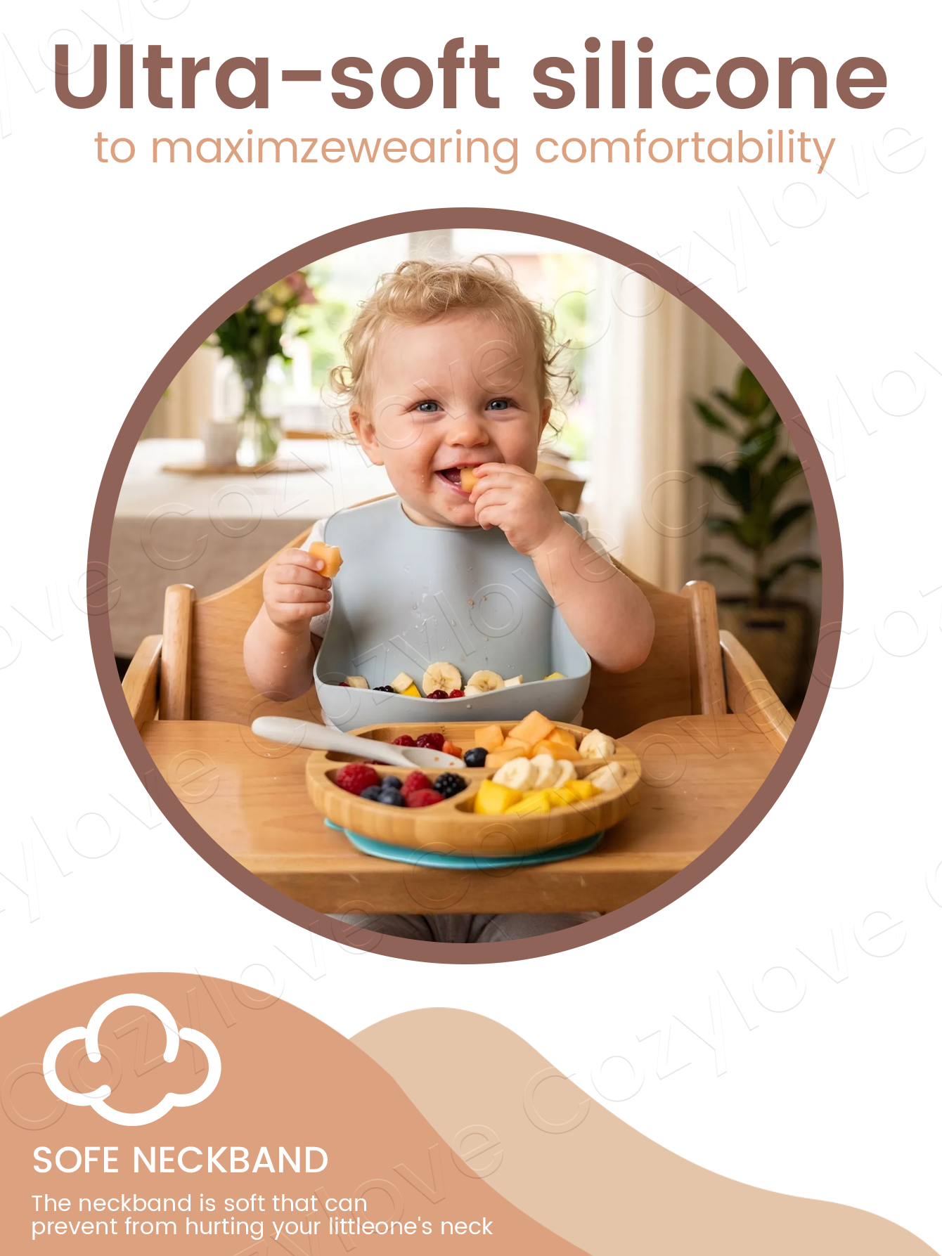 Waterproof Silicone Baby Feedi - Silicone Baby Bibs บทวิจารณ์และราคา