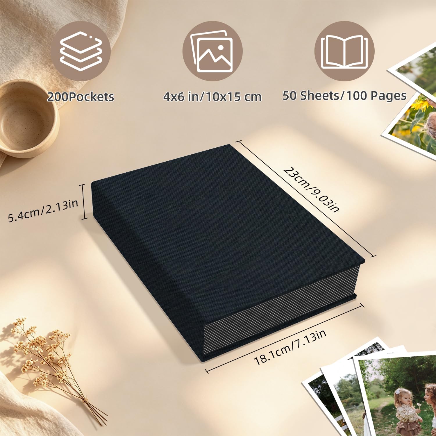 Linen Hardcover Photo Album 4x - Baby Products Pictures บทวิจารณ์และราคา