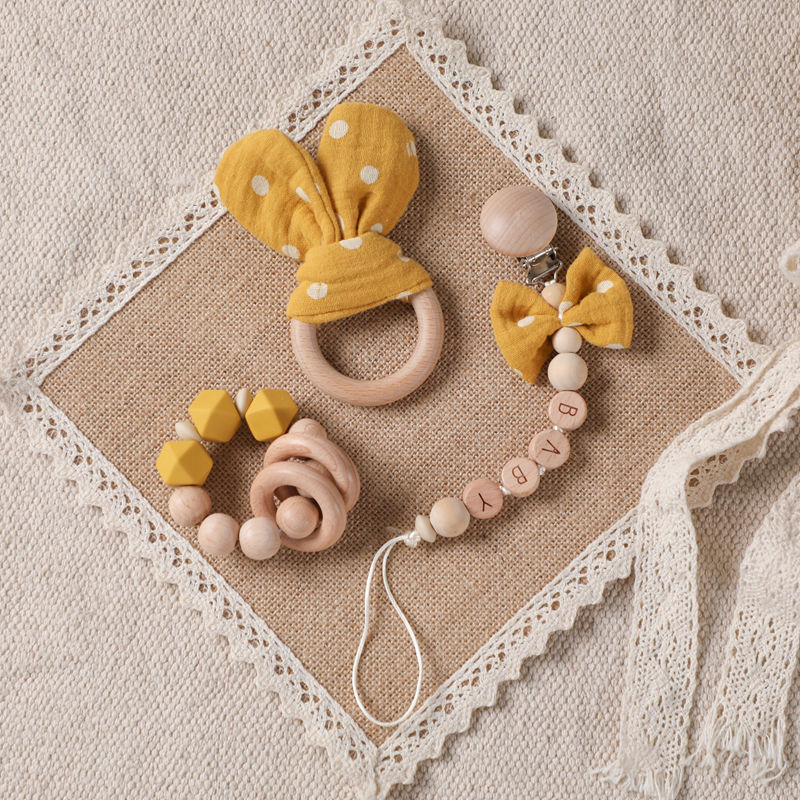 1pc Baby Rattle Wooden Ring Be - Baby Products Pictures บทวิจารณ์และราคา