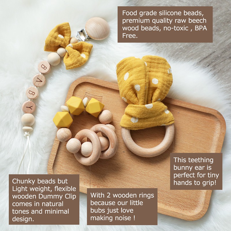 1pc Baby Rattle Wooden Ring Be - Baby Products Pictures บทวิจารณ์และราคา