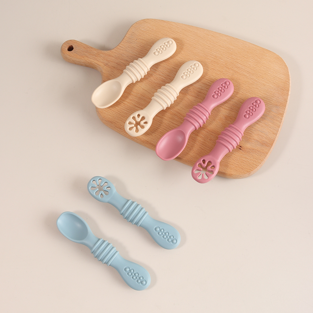 2PCS Silicone Baby Feeding Spo - Baby Led Weaning Set บทวิจารณ์และราคา