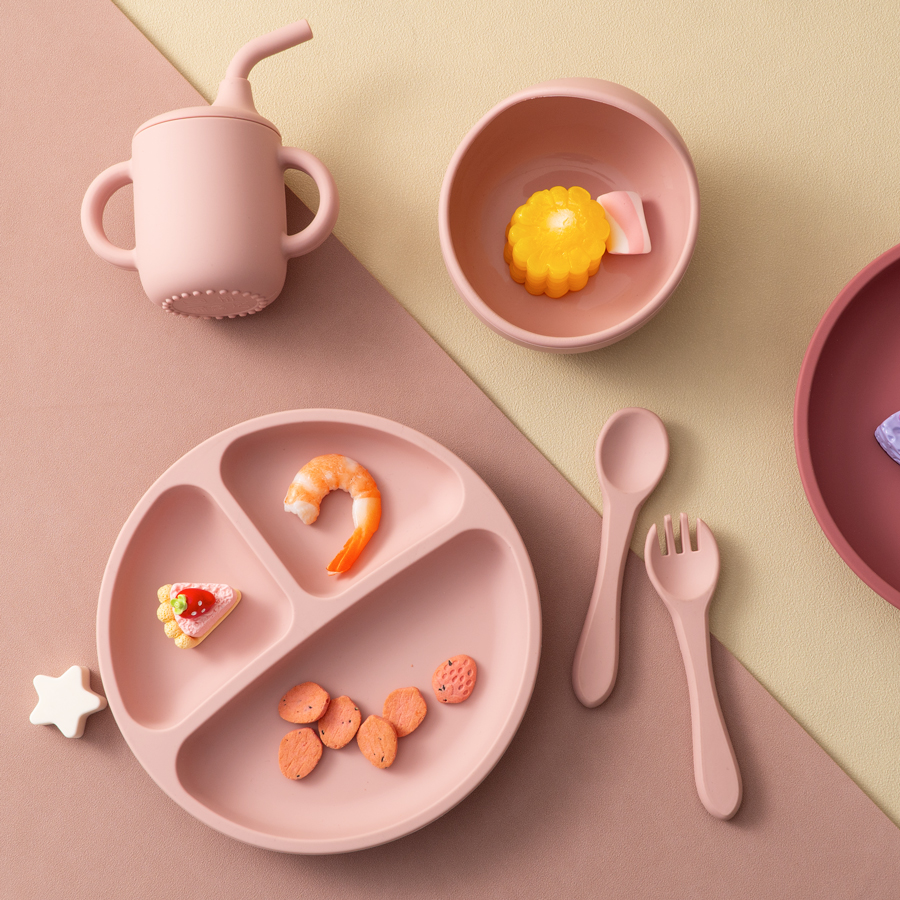 5PCS Baby Silicone Tableware S - Baby Led Weaning Set บทวิจารณ์และราคา