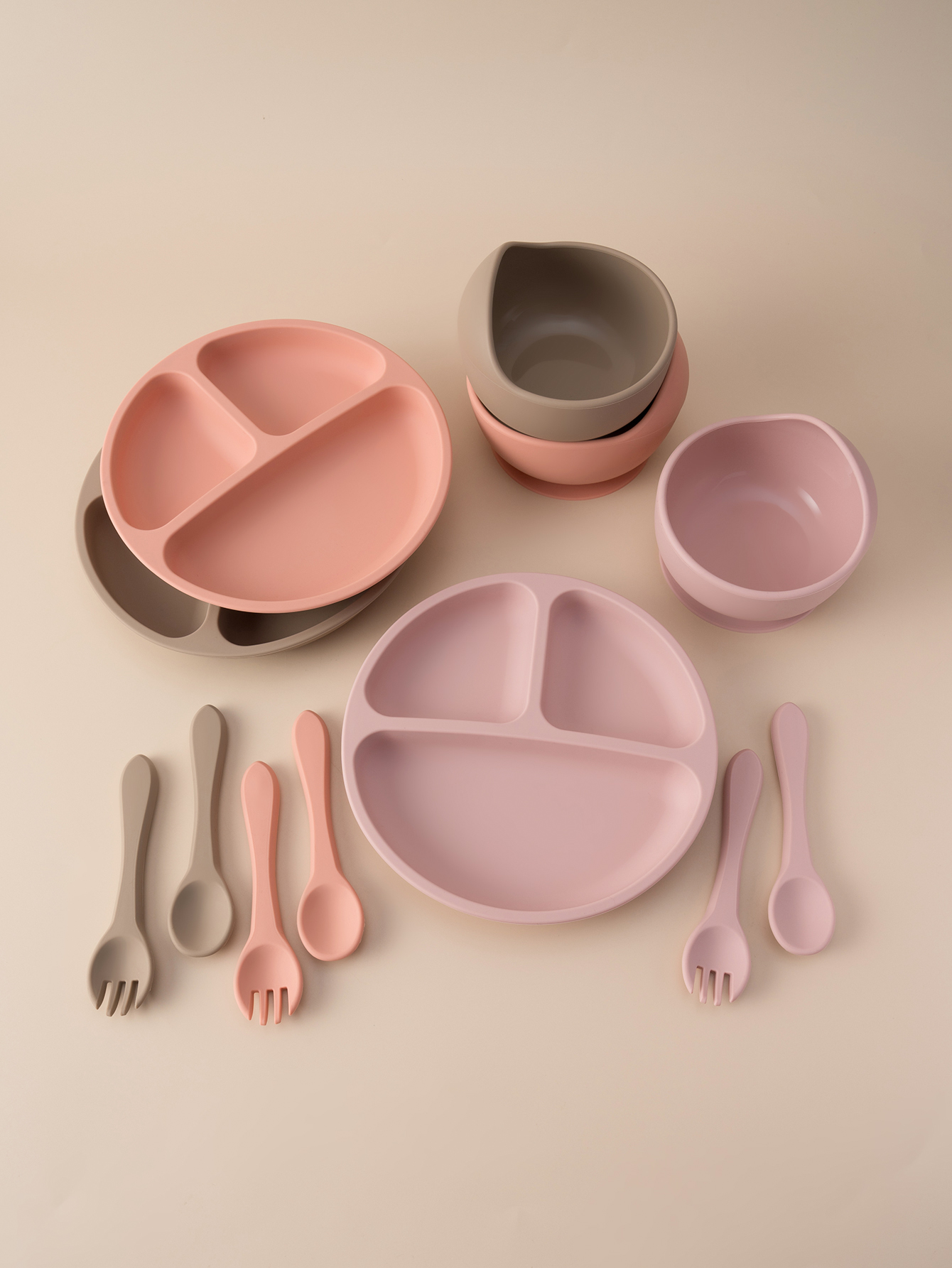 4PCS Baby Silicone Feeding Set - Baby Led Weaning Set บทวิจารณ์และราคา