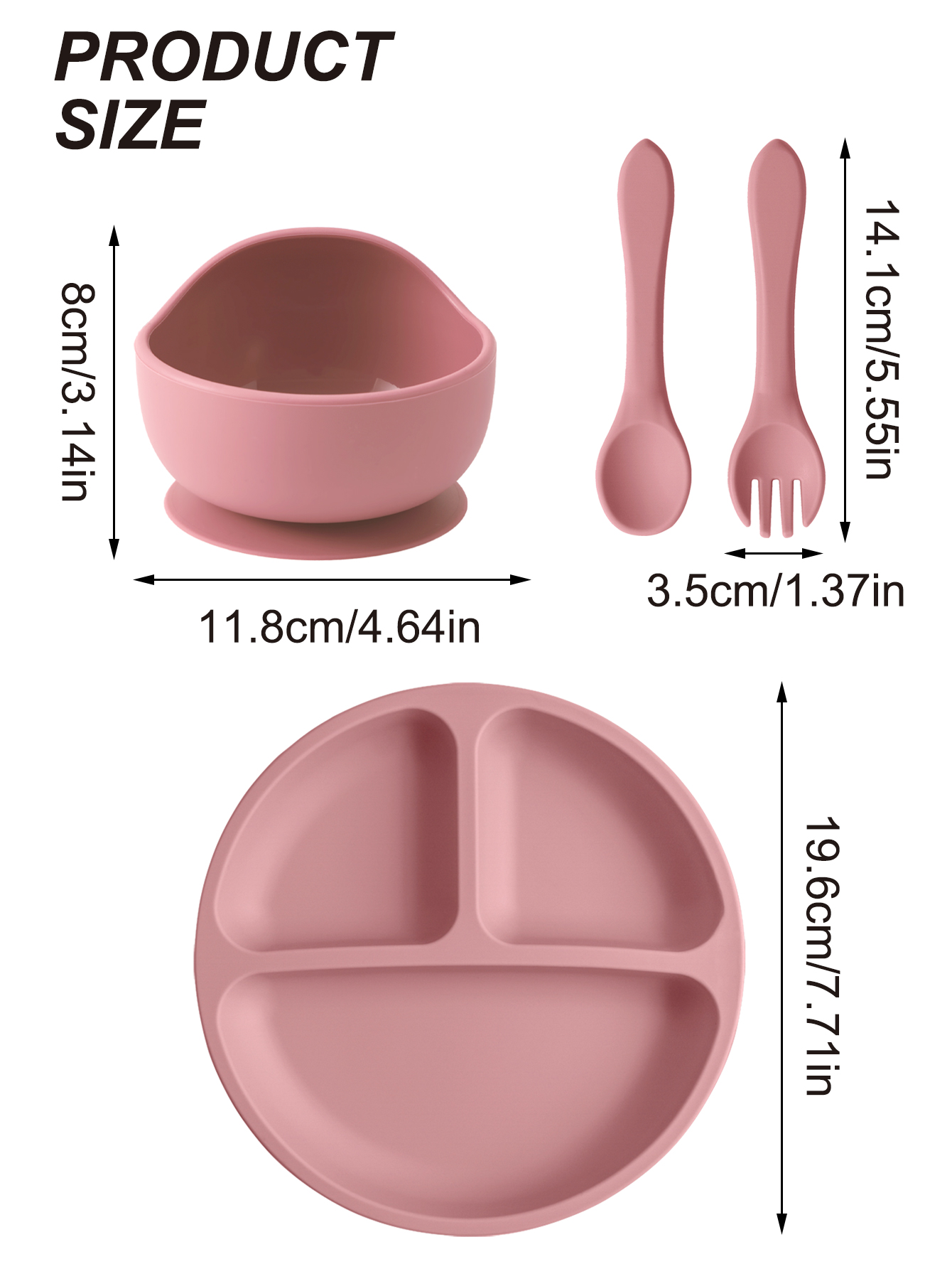4PCS Baby Silicone Feeding Set - Baby Led Weaning Set บทวิจารณ์และราคา