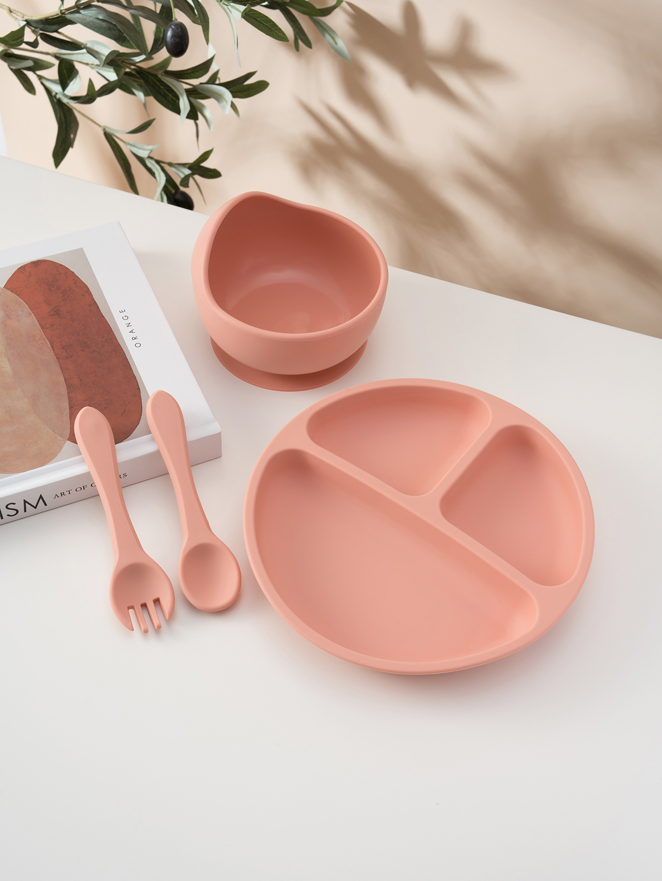 4PCS Baby Silicone Feeding Set - Baby Led Weaning Set บทวิจารณ์และราคา