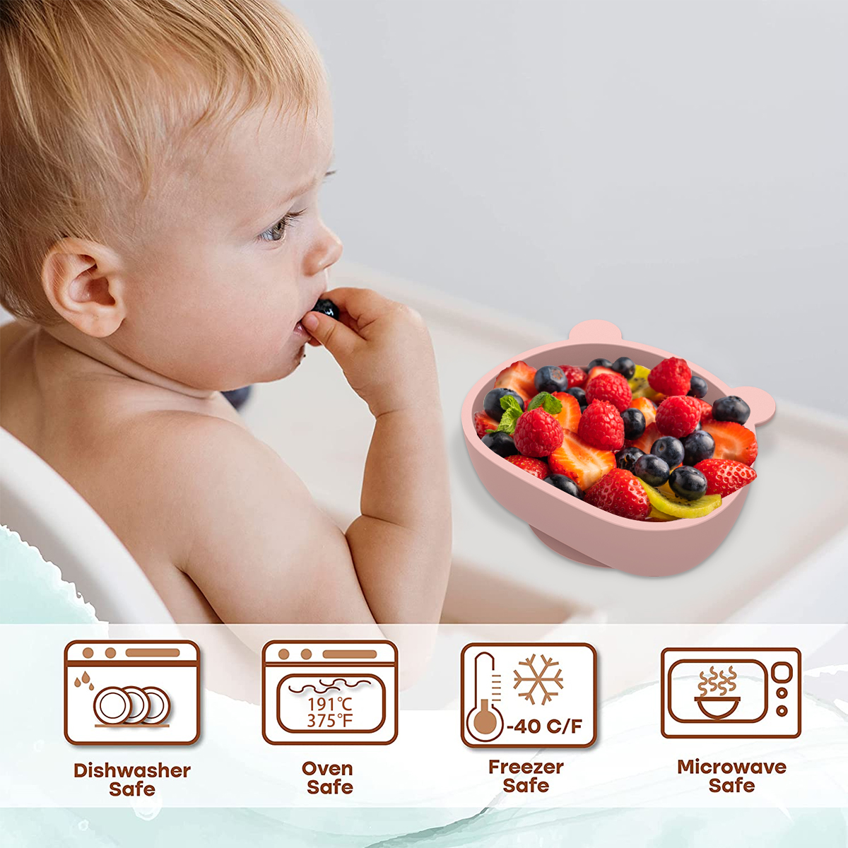 Baby Plate and Bowl Set with S - Baby Led Weaning Set บทวิจารณ์และราคา