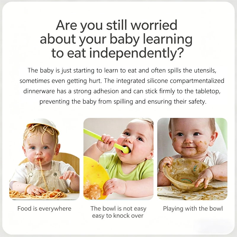 New Baby Feeding Plate Sets Su - Baby Led Weaning Set บทวิจารณ์และราคา