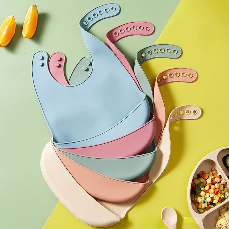 1-4Pcs Baby Bib Adjustable Wat - Silicone Baby Bibs บทวิจารณ์และราคา