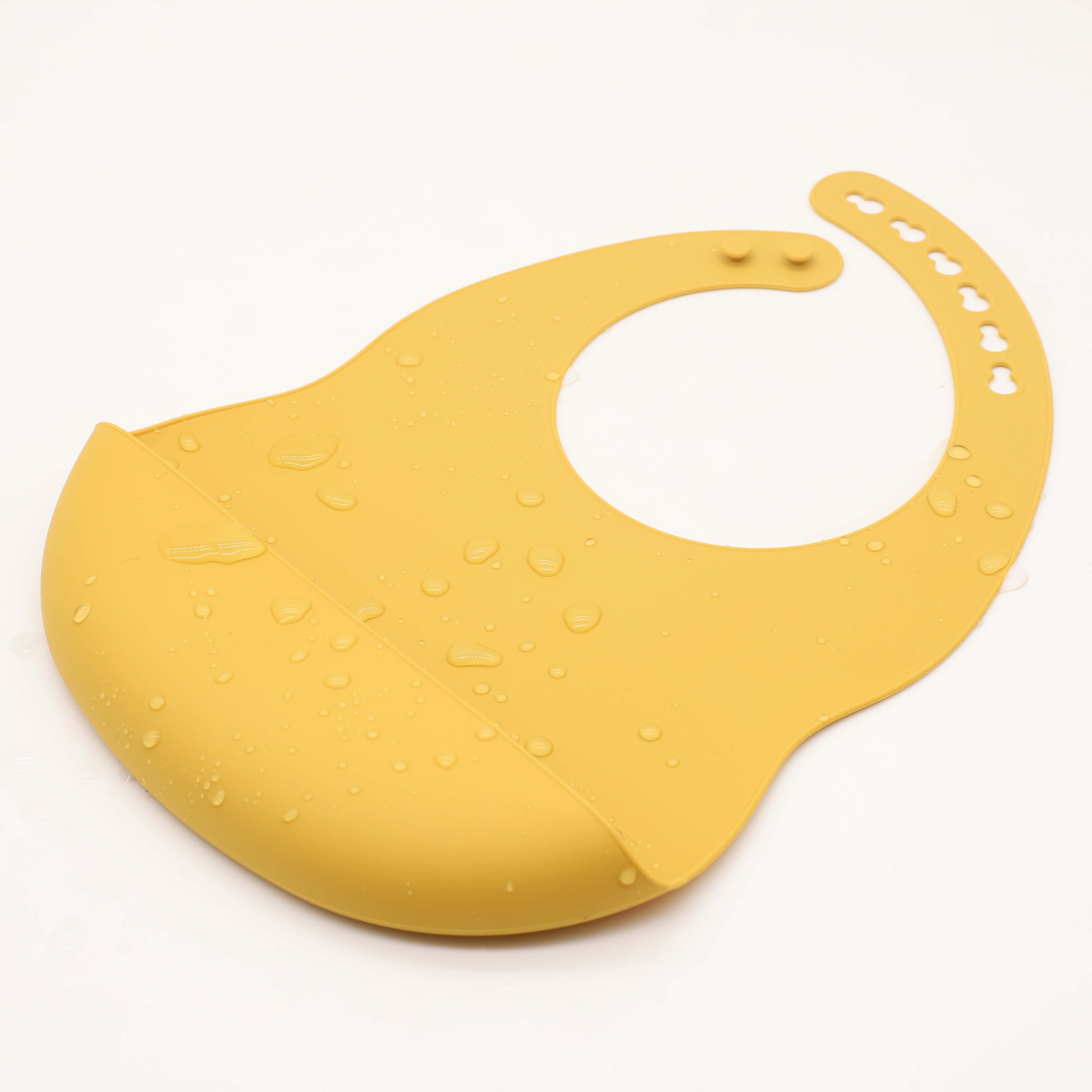 New baby silicone bib with adj - Silicone Baby Bibs บทวิจารณ์และราคา