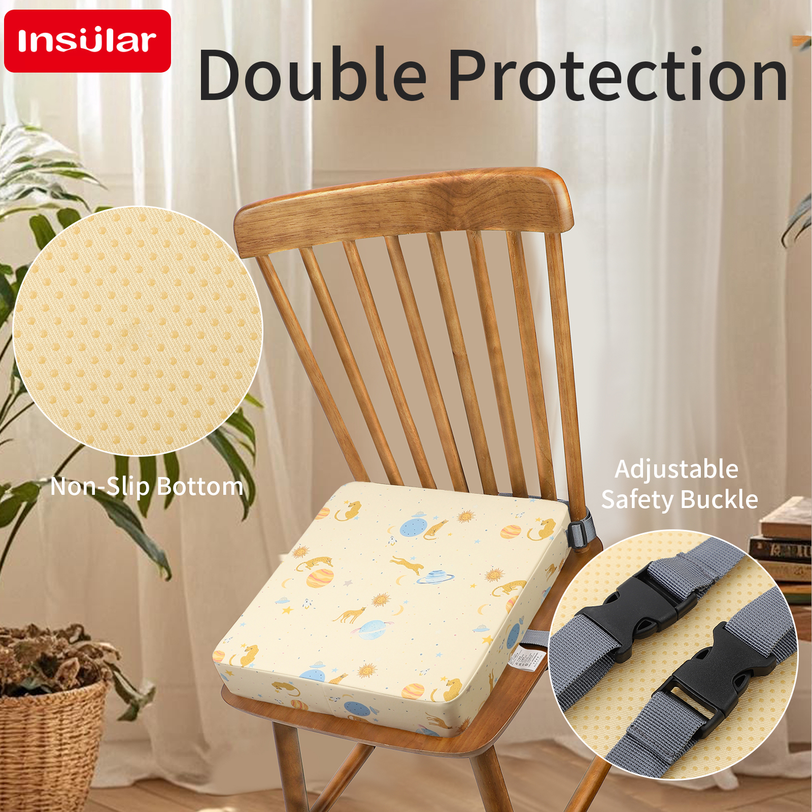 INSULAR Waterproof Non-Slip Hi - Baby High Chair Booster บทวิจารณ์และราคา