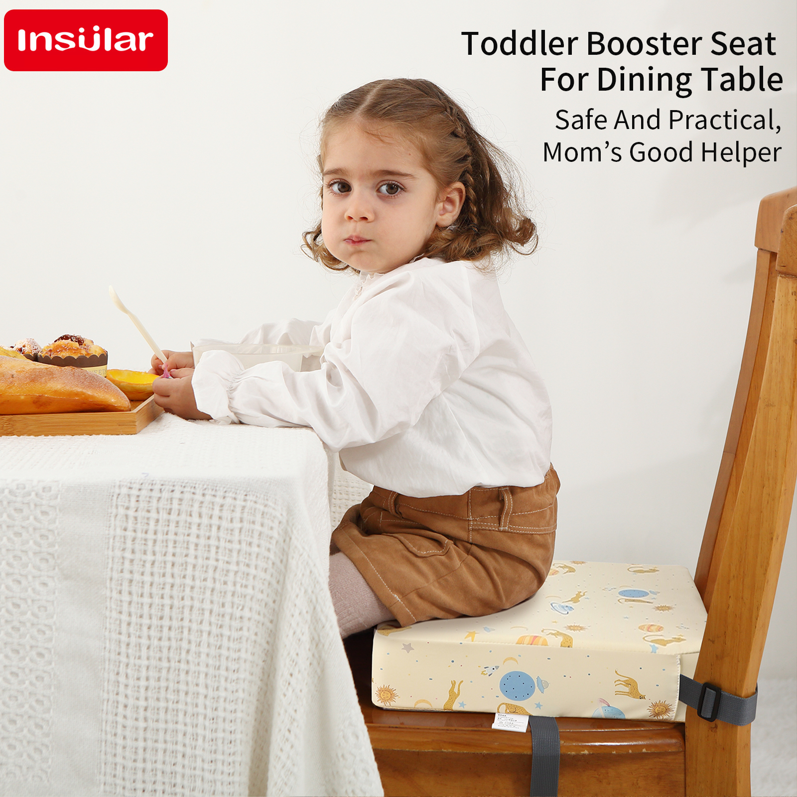 INSULAR Waterproof Non-Slip Hi - Baby High Chair Booster บทวิจารณ์และราคา