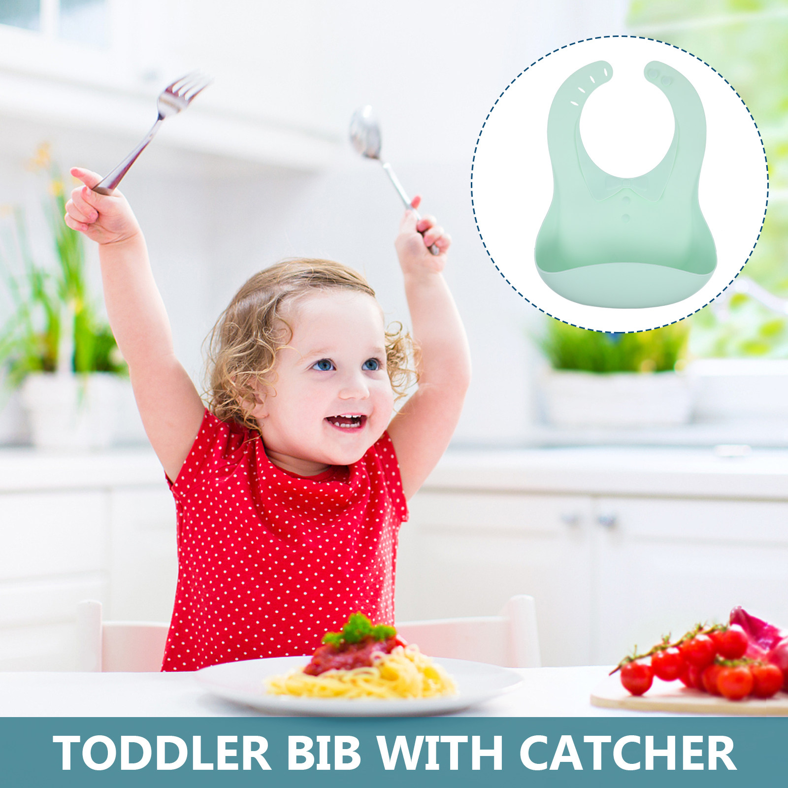 Waterproof Silicone Baby Bib A - Silicone Baby Bibs บทวิจารณ์และราคา