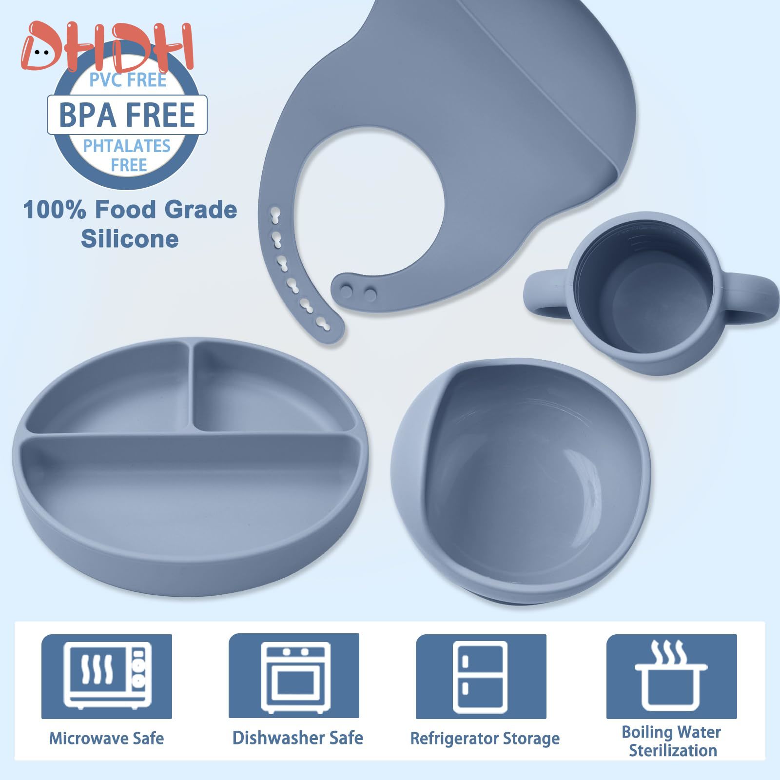 Silicone Baby Feeding Set Tabl - Baby Led Weaning Set บทวิจารณ์และราคา