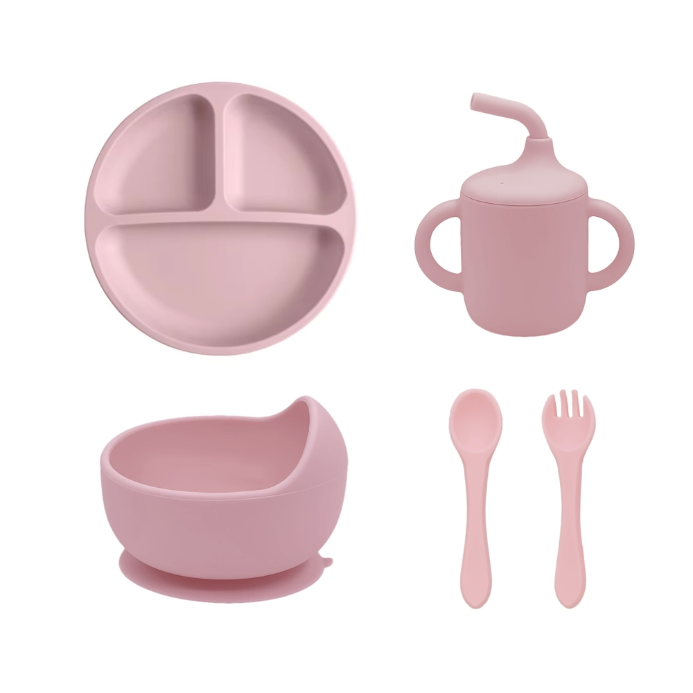 5pcs Silicone Baby Feeding Set - Baby Led Weaning Set บทวิจารณ์และราคา