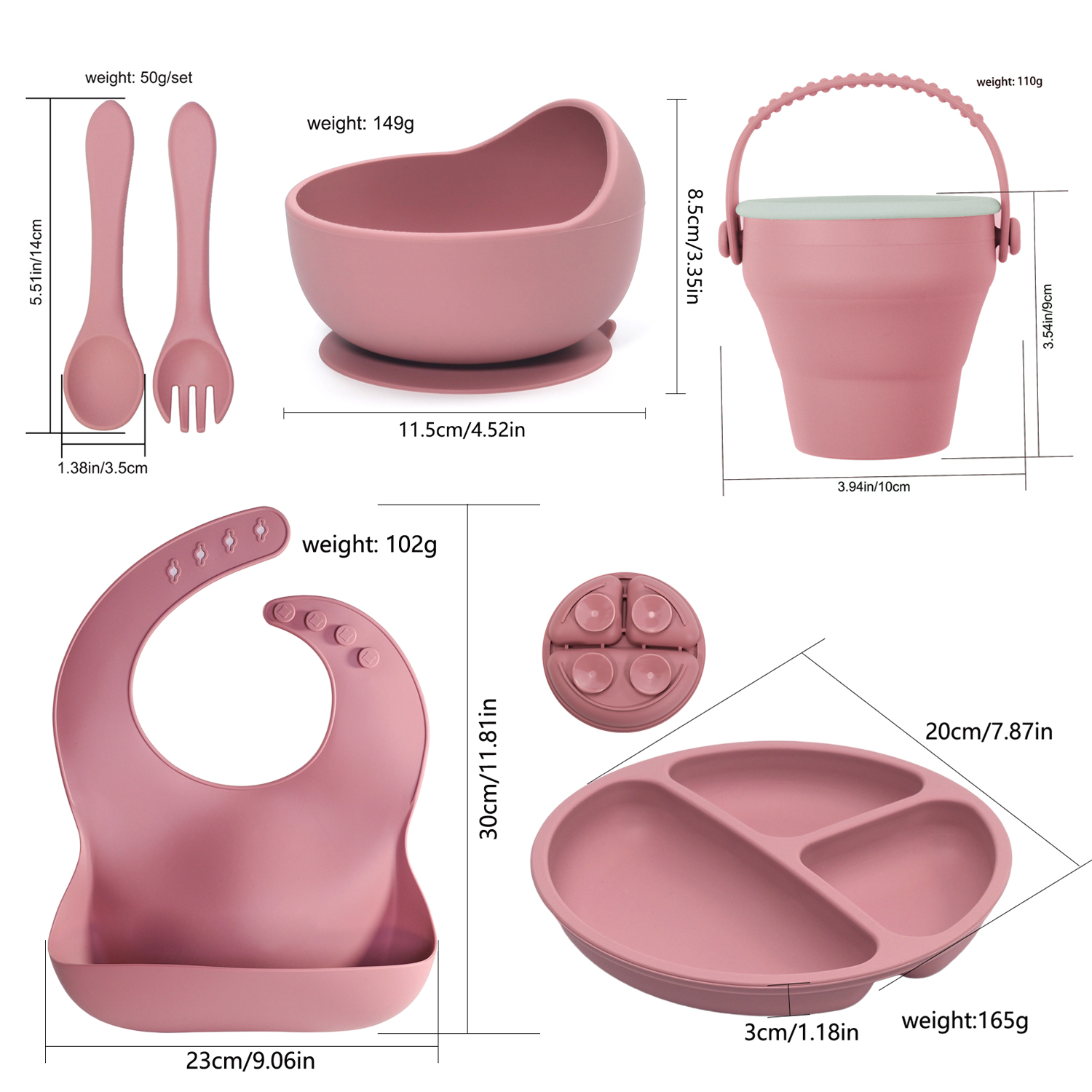 Silicone Baby Feeding Set, Bab - Baby Led Weaning Set บทวิจารณ์และราคา