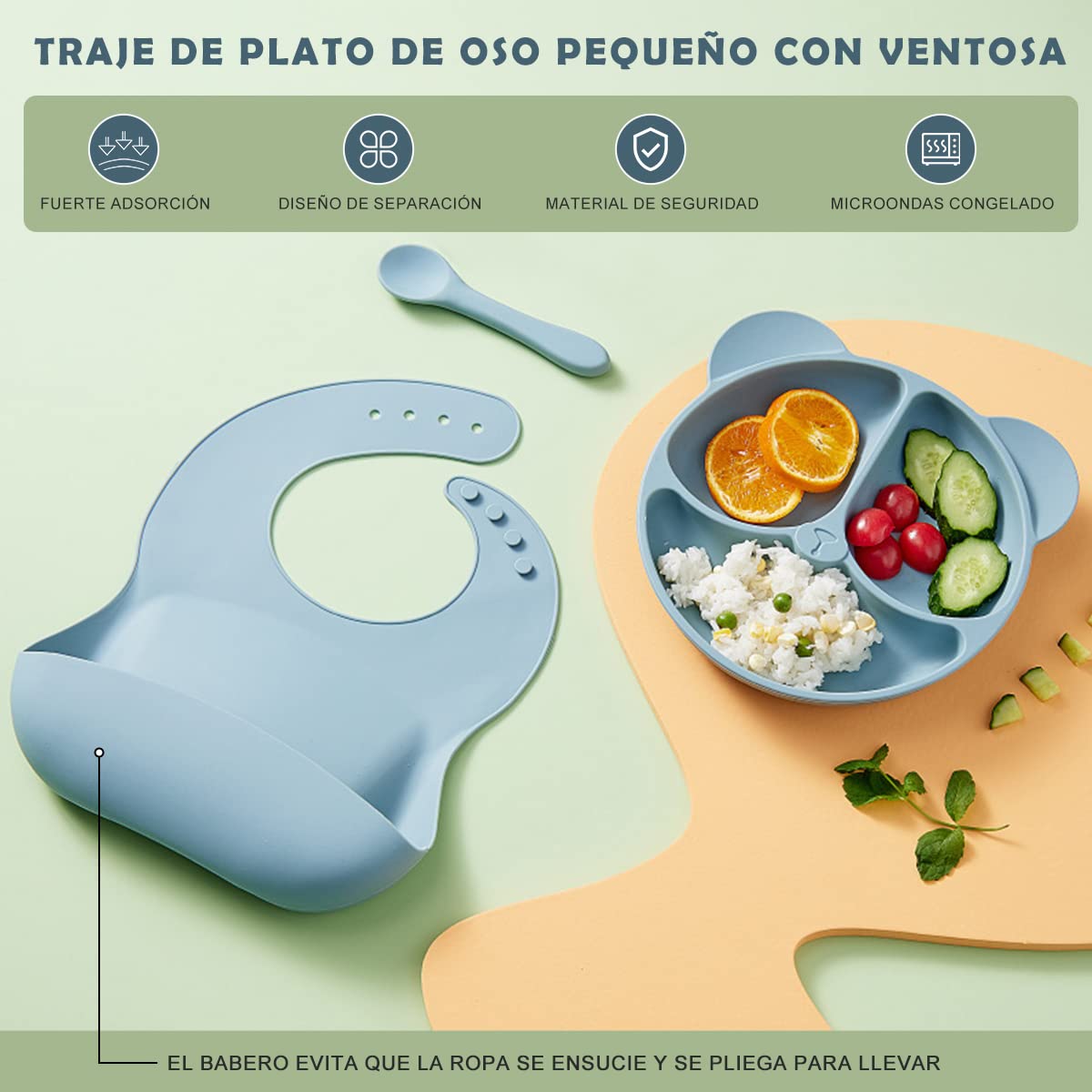 4PCS Baby Feeding Set with Bib - Baby Led Weaning Set บทวิจารณ์และราคา